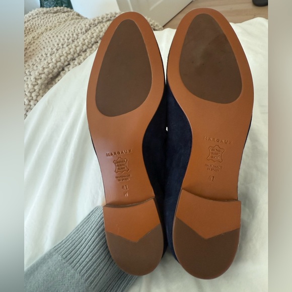 Margaux Penny Suede Navy Deep Blue Loafers | New | 41W - Picture 11 of 13